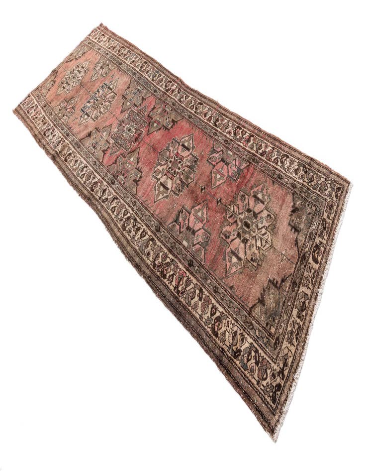 Detail image of  3' 3 x 8' 10  Hand Knotted Ultra Vintage Persian Wool Runner Rug