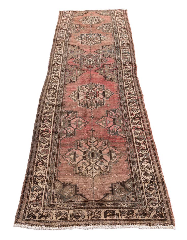 Detail image of  3' 3 x 8' 10  Hand Knotted Ultra Vintage Persian Wool Runner Rug