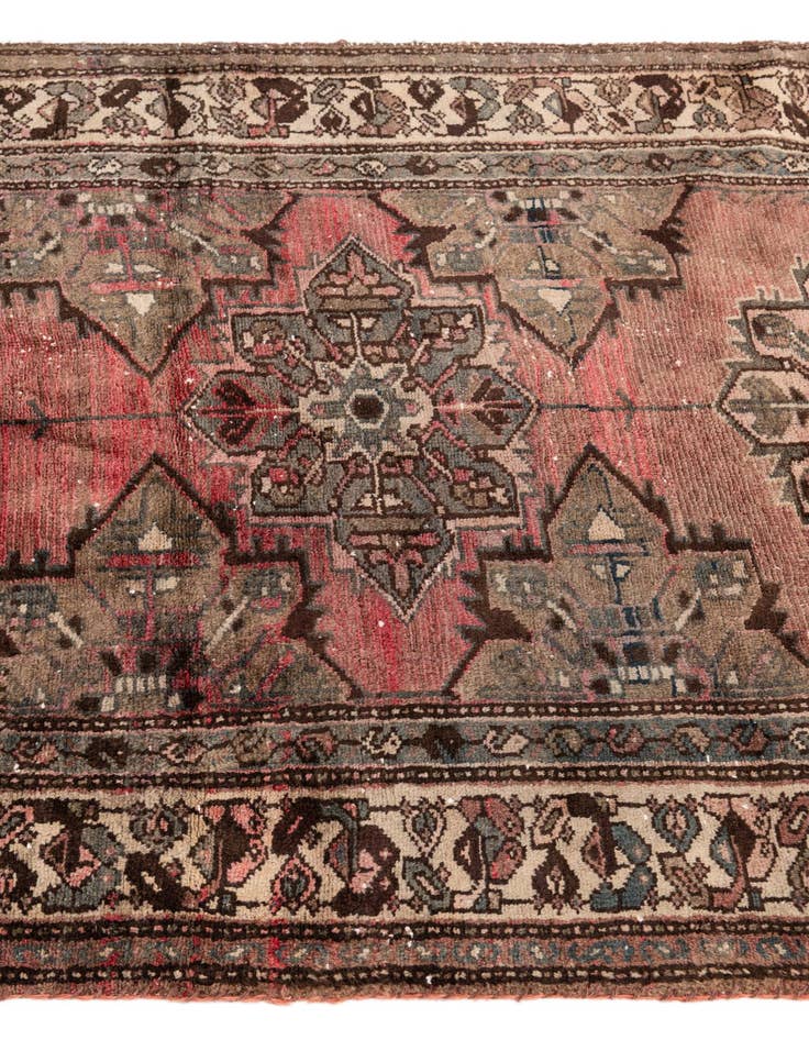 Detail image of  3' 3 x 8' 10  Hand Knotted Ultra Vintage Persian Wool Runner Rug