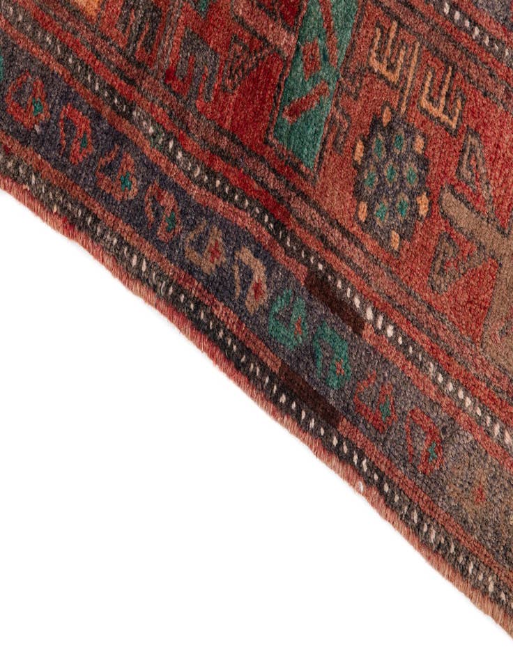 Detail image of  5' x 9' 8  Hand Knotted Ultra Vintage Persian Wool Runner Rug