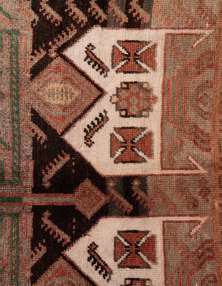 Detail image of  5' x 9' 8  Hand Knotted Ultra Vintage Persian Wool Runner Rug