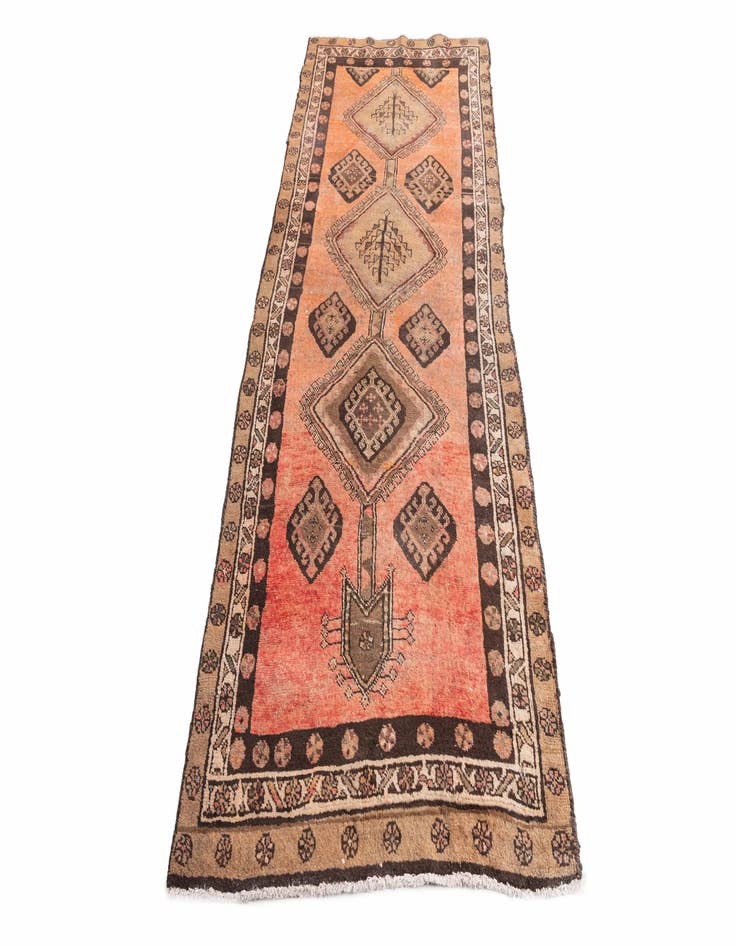 Detail image of  3' 7 x 8' 4  Hand Knotted Ultra Vintage Persian Wool Runner Rug