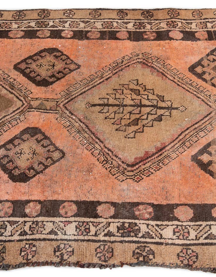 Detail image of  3' 7 x 8' 4  Hand Knotted Ultra Vintage Persian Wool Runner Rug