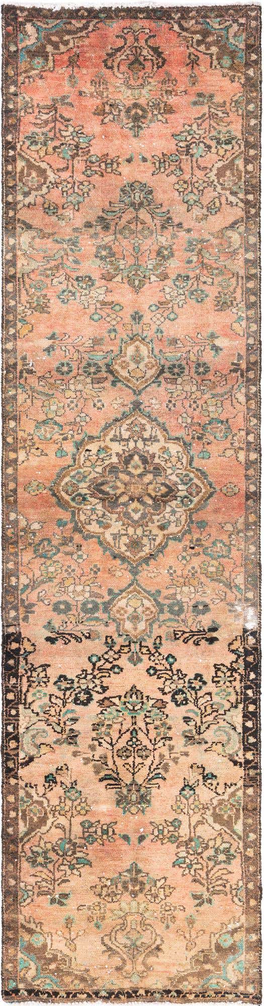 Primary image 2' 3 x 9' Hand Knotted Ultra Vintage Persian Wool Runner Rug