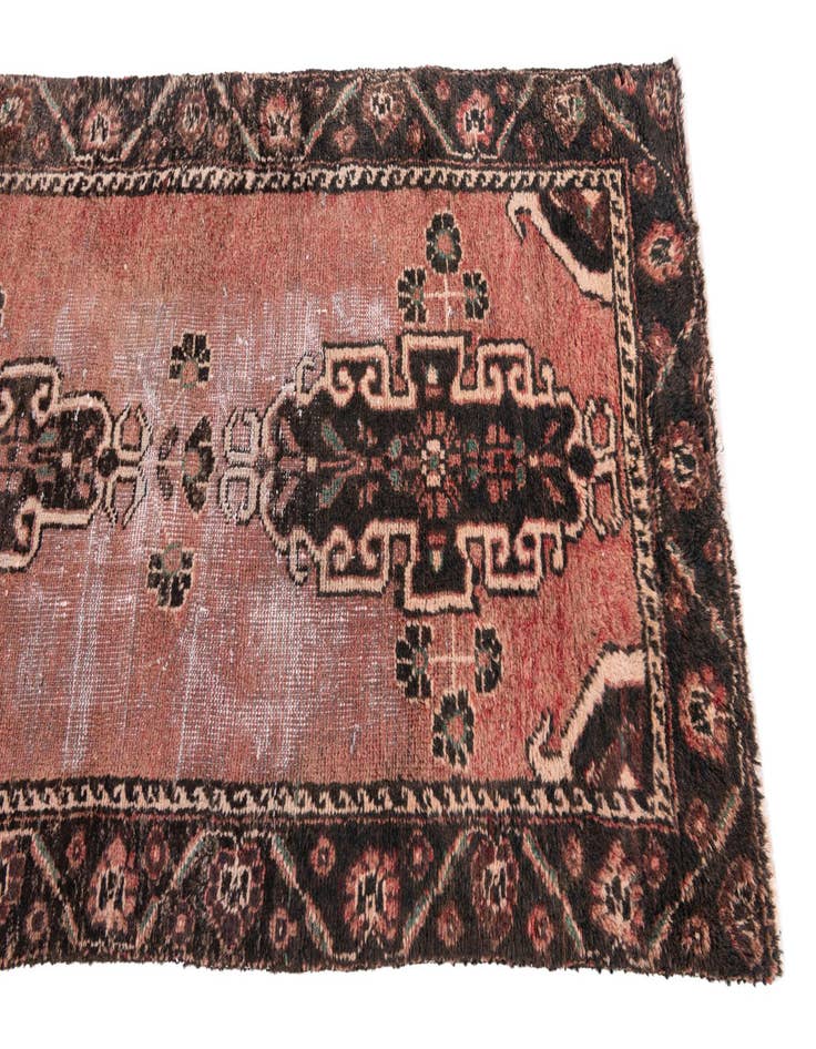 Detail image of  3' x 9' 1  Hand Knotted Ultra Vintage Persian Wool Runner Rug