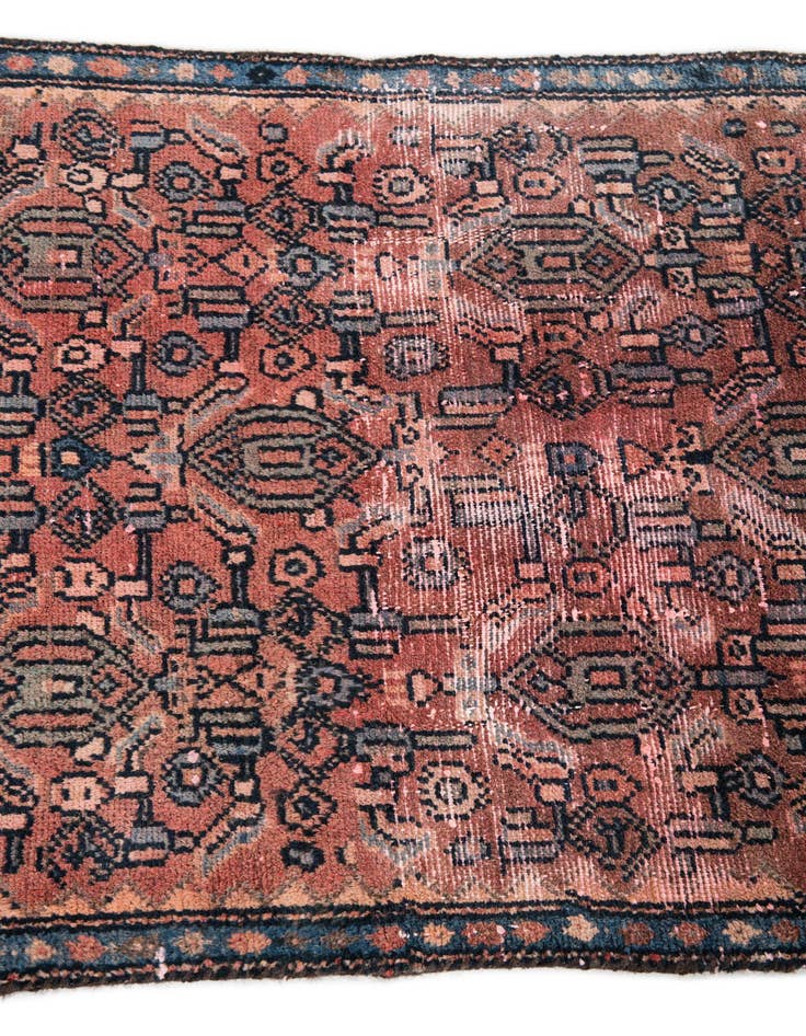 Detail image of  2' 3 x 5' 5  Hand Knotted Ultra Vintage Persian Wool Runner Rug