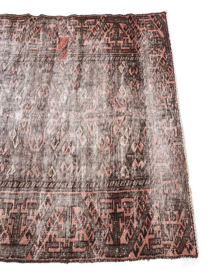 Detail image of  3' 4 x 7'  Hand Knotted Ultra Vintage Persian Wool Runner Rug