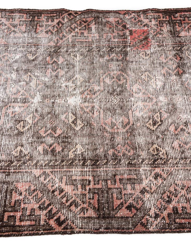 Detail image of  3' 4 x 7'  Hand Knotted Ultra Vintage Persian Wool Runner Rug