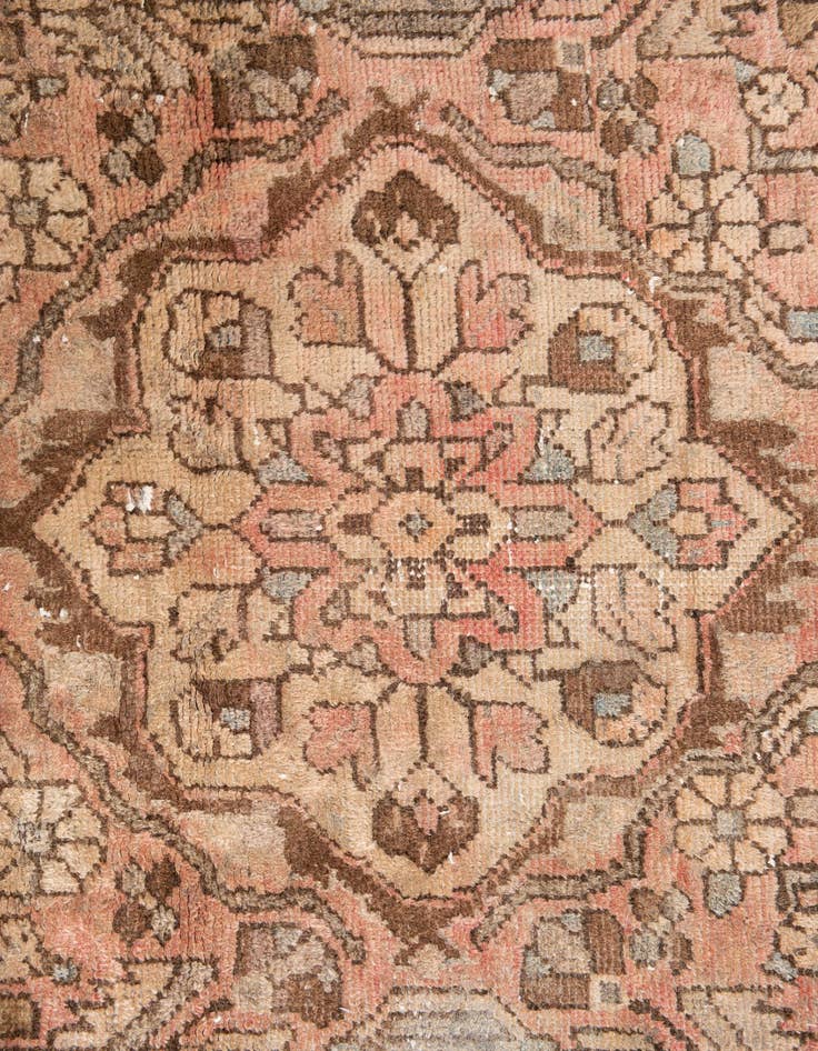 Detail image of  3' 10 x 9' 9  Hand Knotted Ultra Vintage Persian Wool Runner Rug