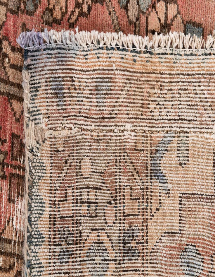 Detail image of  3' 10 x 9' 9  Hand Knotted Ultra Vintage Persian Wool Runner Rug