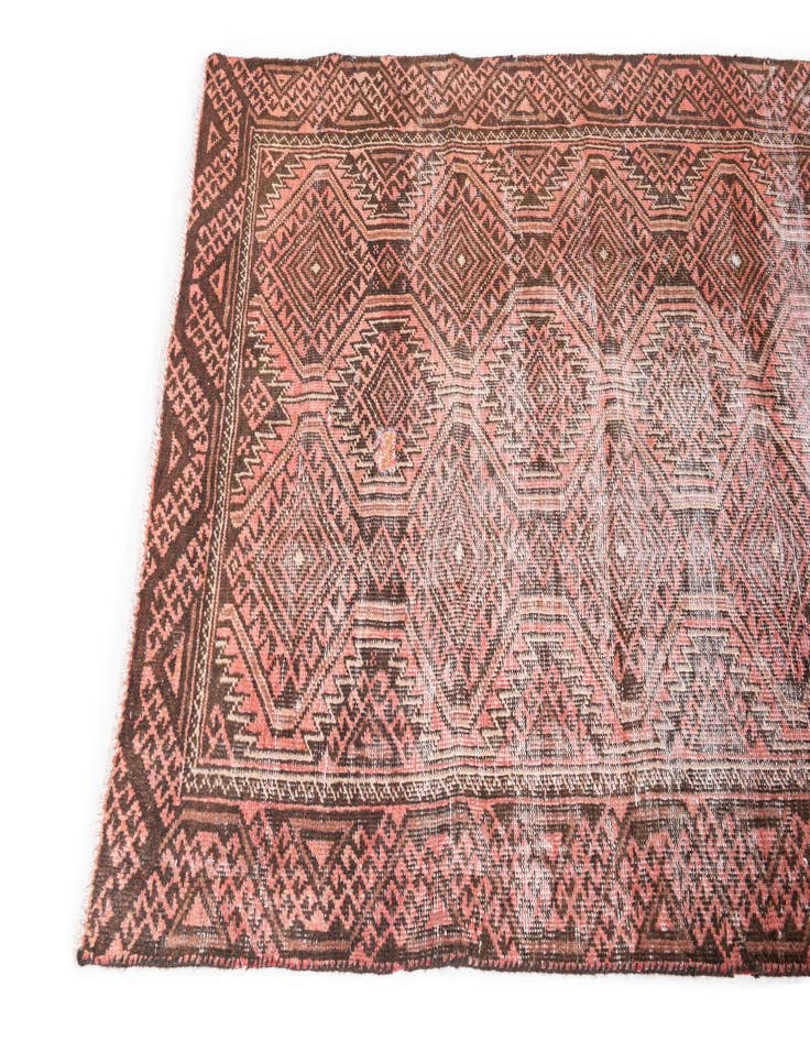 Detail image of  3' 7 x 7' 6  Hand Knotted Ultra Vintage Persian Wool Runner Rug