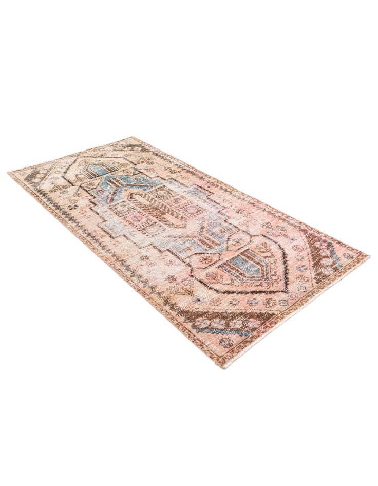 Detail image of  3' 2 x 6' 7  Hand Knotted Ultra Vintage Persian Wool Runner Rug