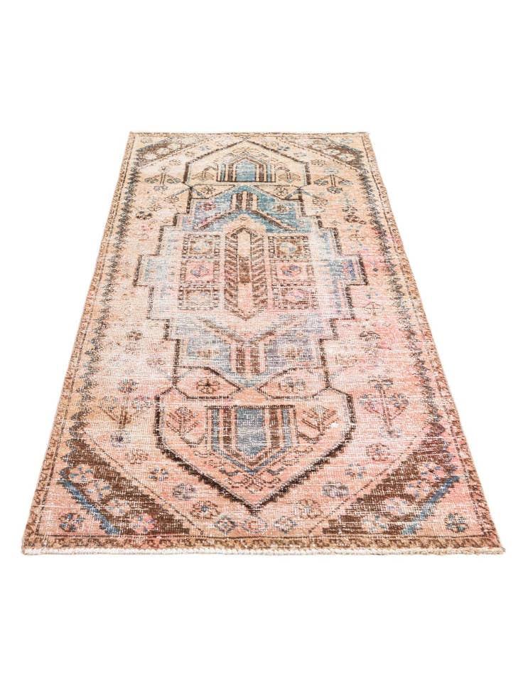 Detail image of  3' 2 x 6' 7  Hand Knotted Ultra Vintage Persian Wool Runner Rug