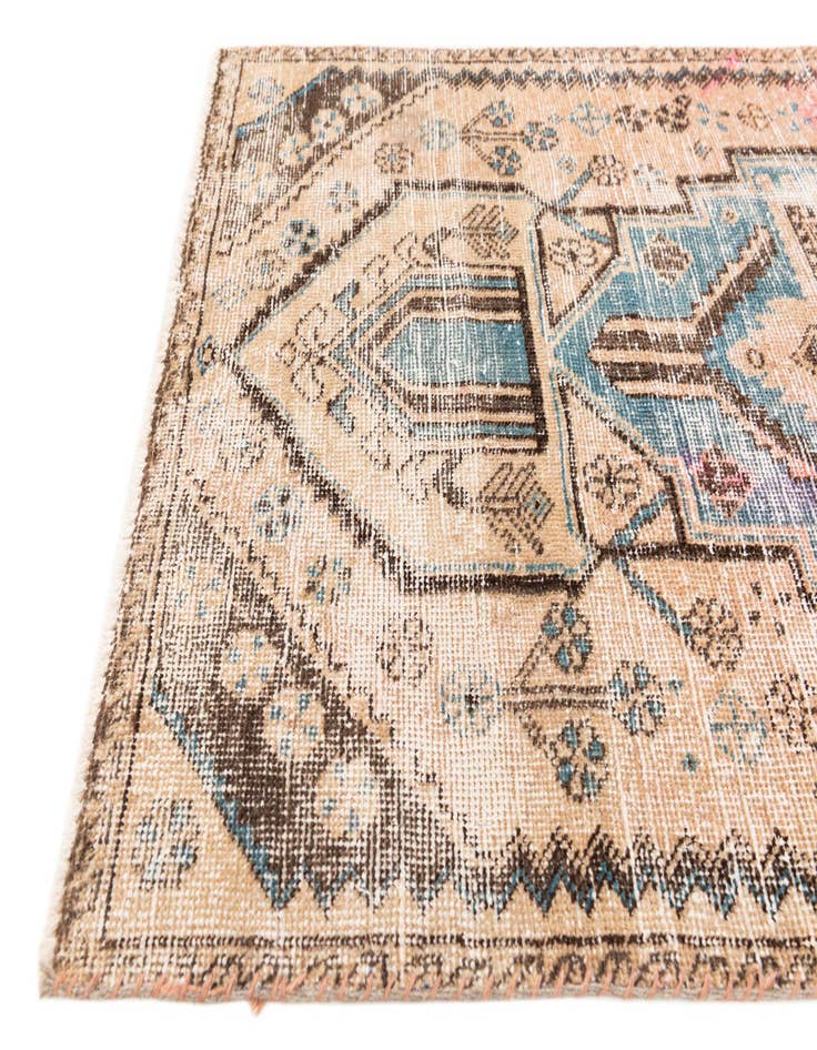 Detail image of  3' 2 x 6' 7  Hand Knotted Ultra Vintage Persian Wool Runner Rug