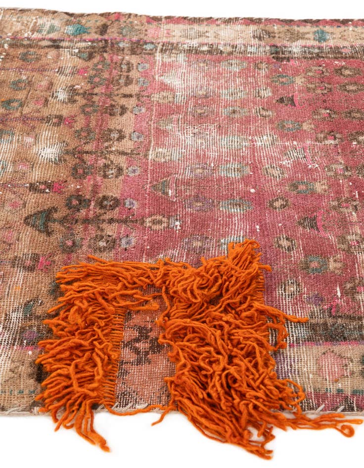 Detail image of  3' 6 x 9' 10  Hand Knotted Ultra Vintage Persian Wool Runner Rug