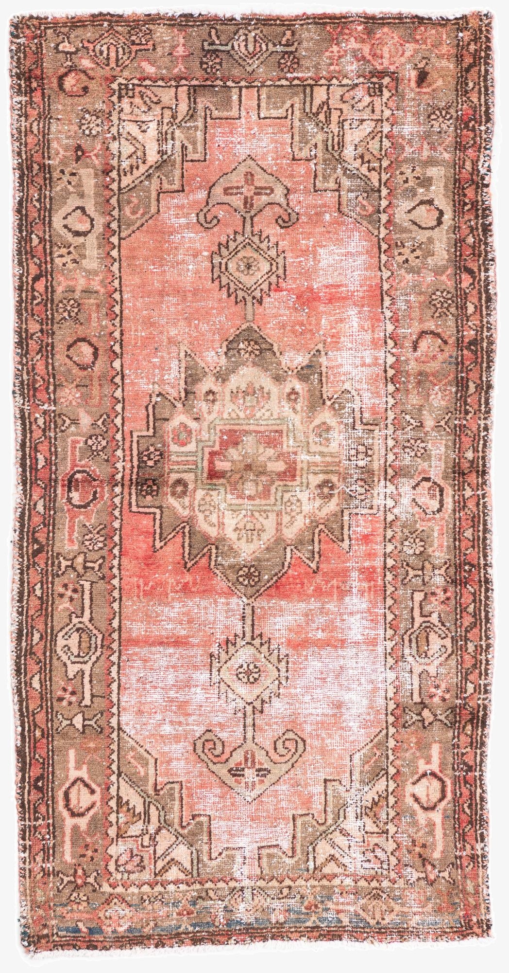  3' 2 x 6' 3  Hand Knotted Ultra Vintage Persian Wool Runner Rug