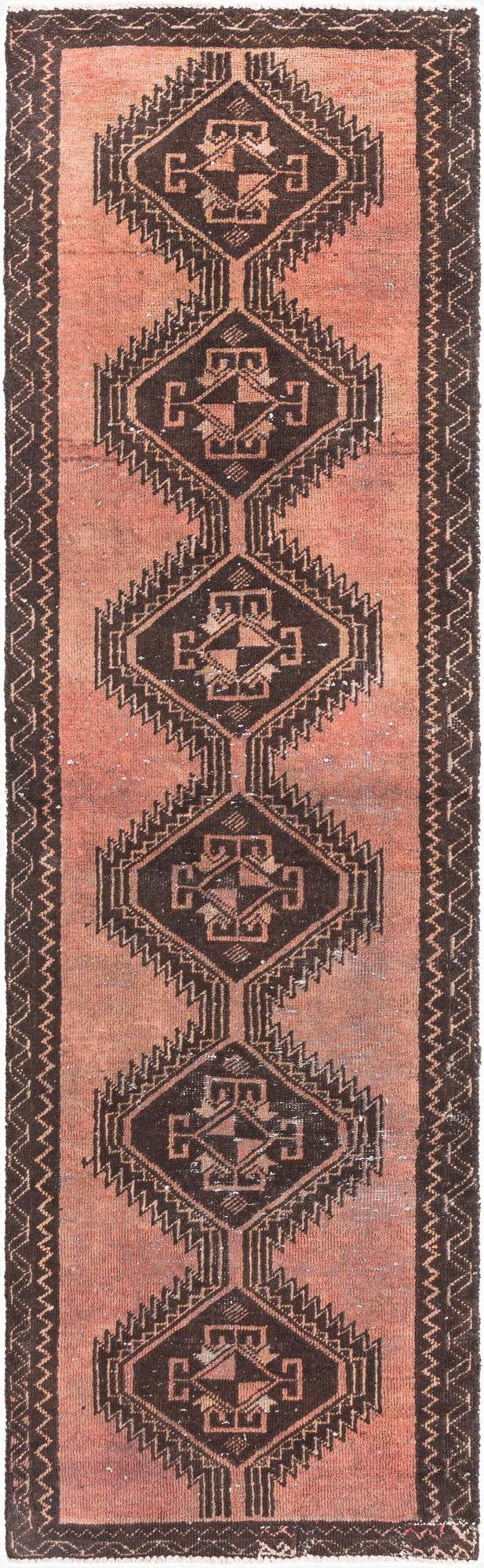  2' 1 x 7' 4  Hand Knotted Ultra Vintage Persian Wool Runner Rug