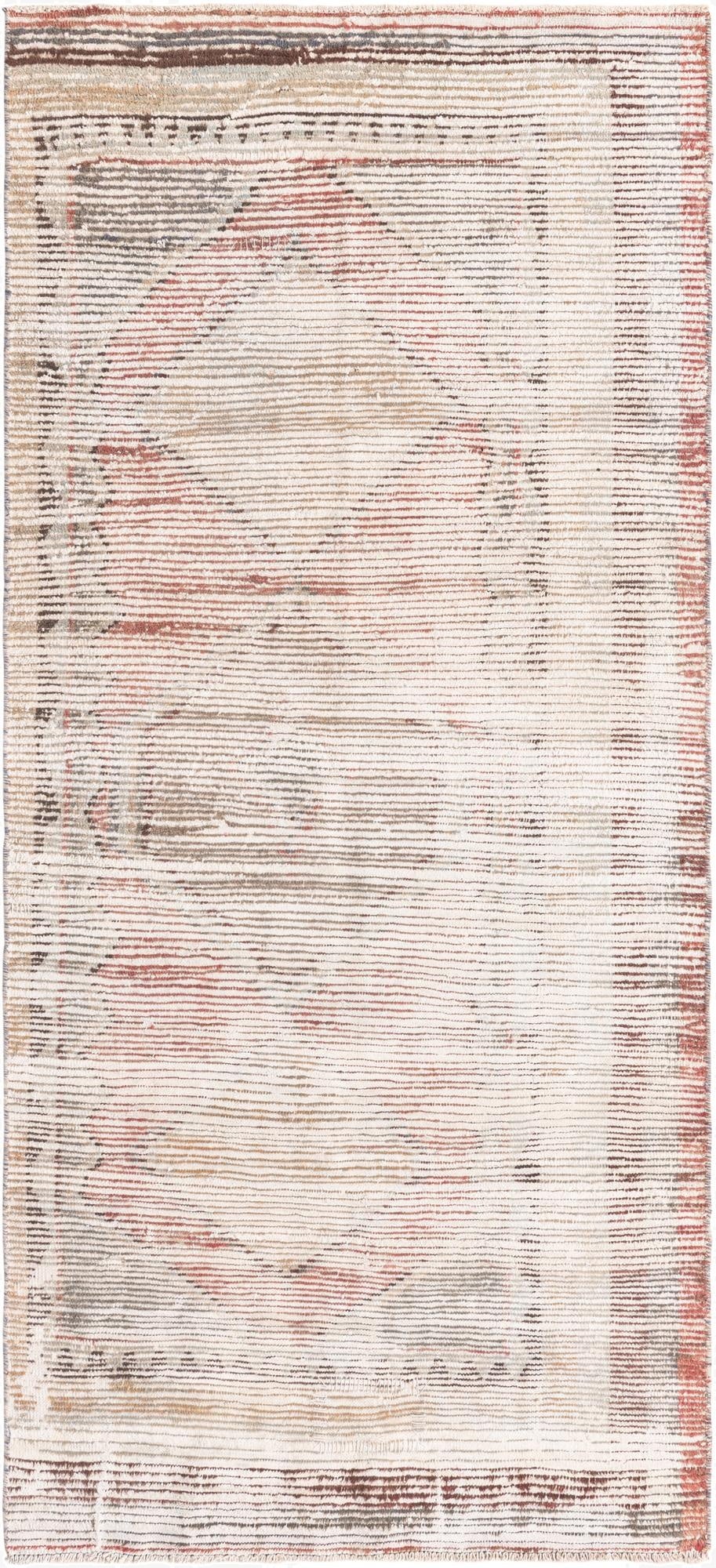  3' 8 x 8' 6  Hand Knotted Ultra Vintage Persian Wool Runner Rug