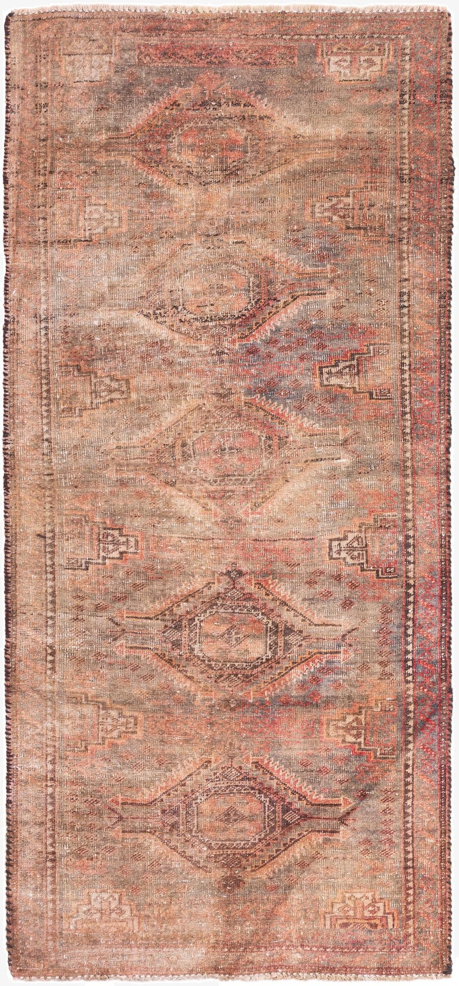  2' 3 x 5'  Hand Knotted Ultra Vintage Persian Wool Runner Rug