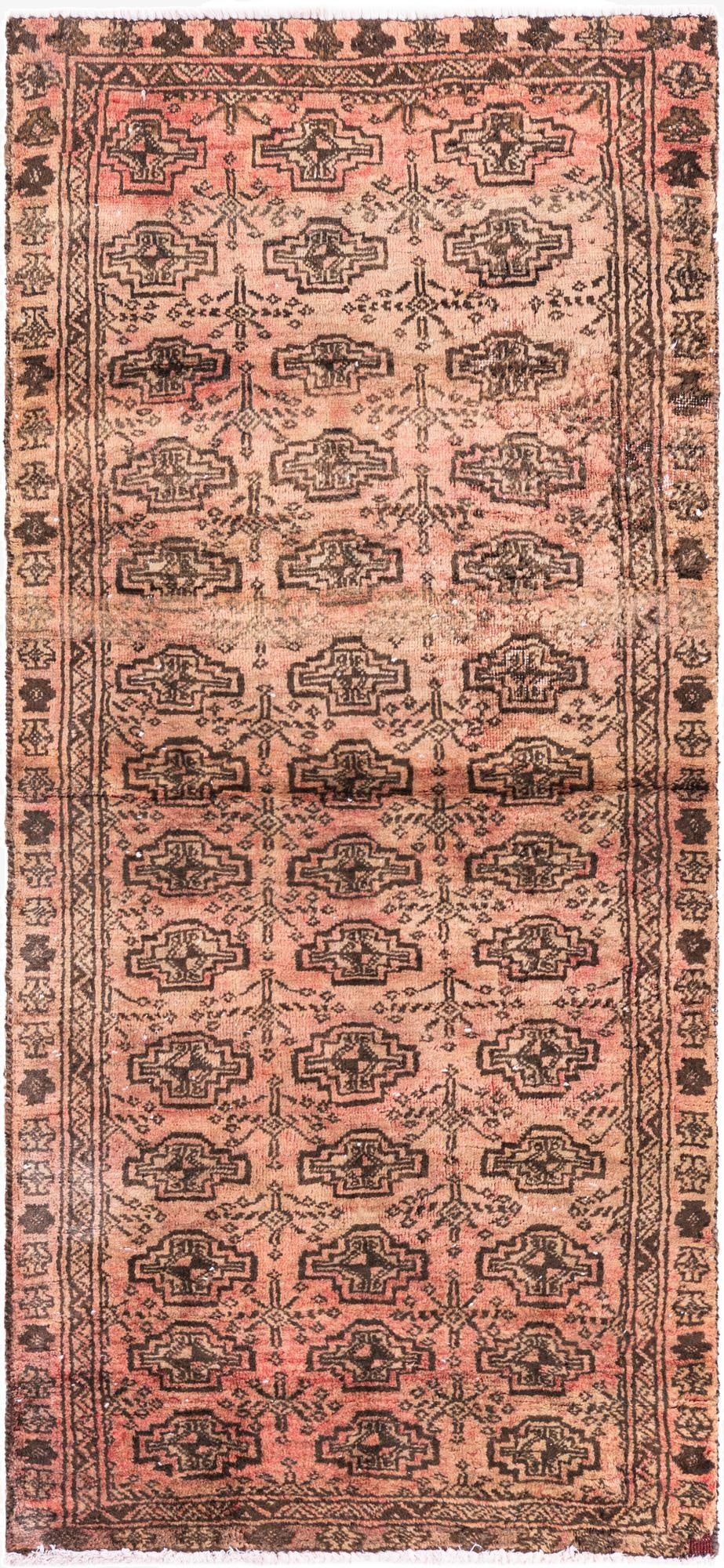  2' 9 x 6' 2  Hand Knotted Ultra Vintage Persian Wool Runner Rug
