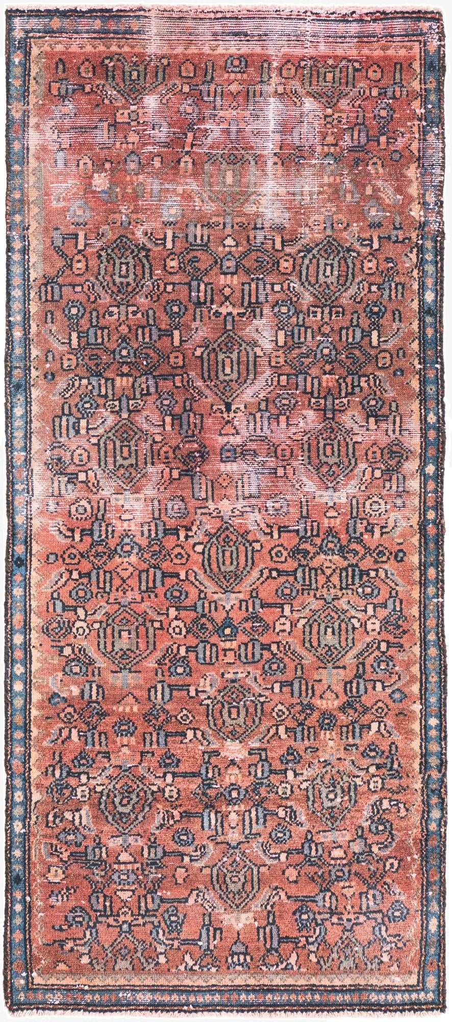  2' 3 x 5' 5  Hand Knotted Ultra Vintage Persian Wool Runner Rug