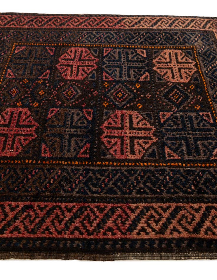 Detail image of 2' 2 x 2' 4 Hand Knotted Balouch Persian Wool Square Rug