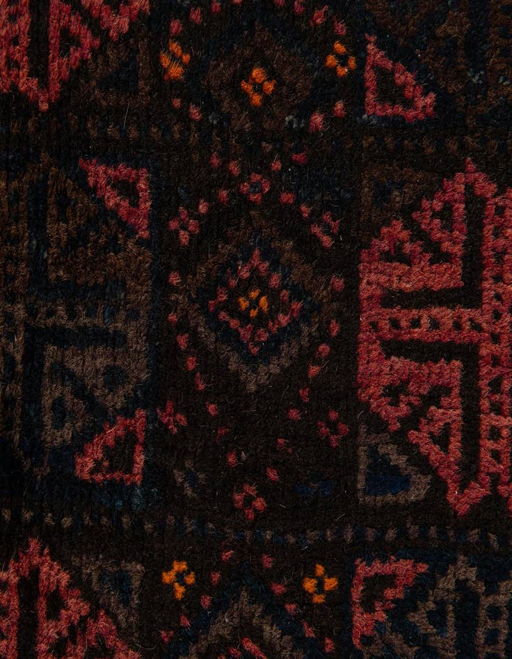 Detail image of 2' 2 x 2' 4 Hand Knotted Balouch Persian Wool Square Rug