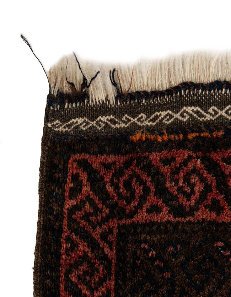 Detail image of 2' 2 x 2' 4 Hand Knotted Balouch Persian Wool Square Rug