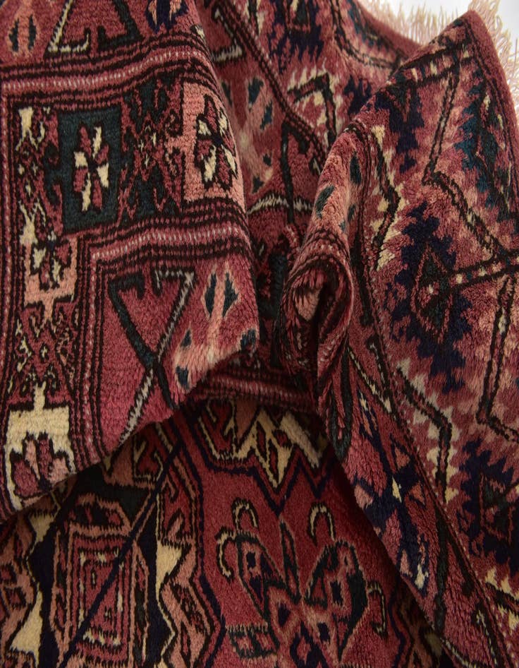 Detail image of  6' 3 x 6' 4  Hand Knotted Bokhara Wool Square Rug