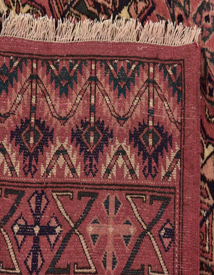 Detail image of  6' 3 x 6' 4  Hand Knotted Bokhara Wool Square Rug