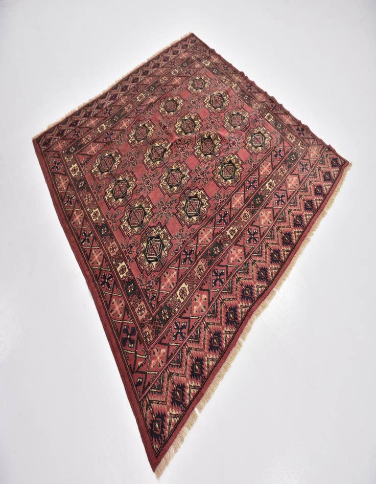 Detail image of  6' 3 x 6' 4  Hand Knotted Bokhara Wool Square Rug