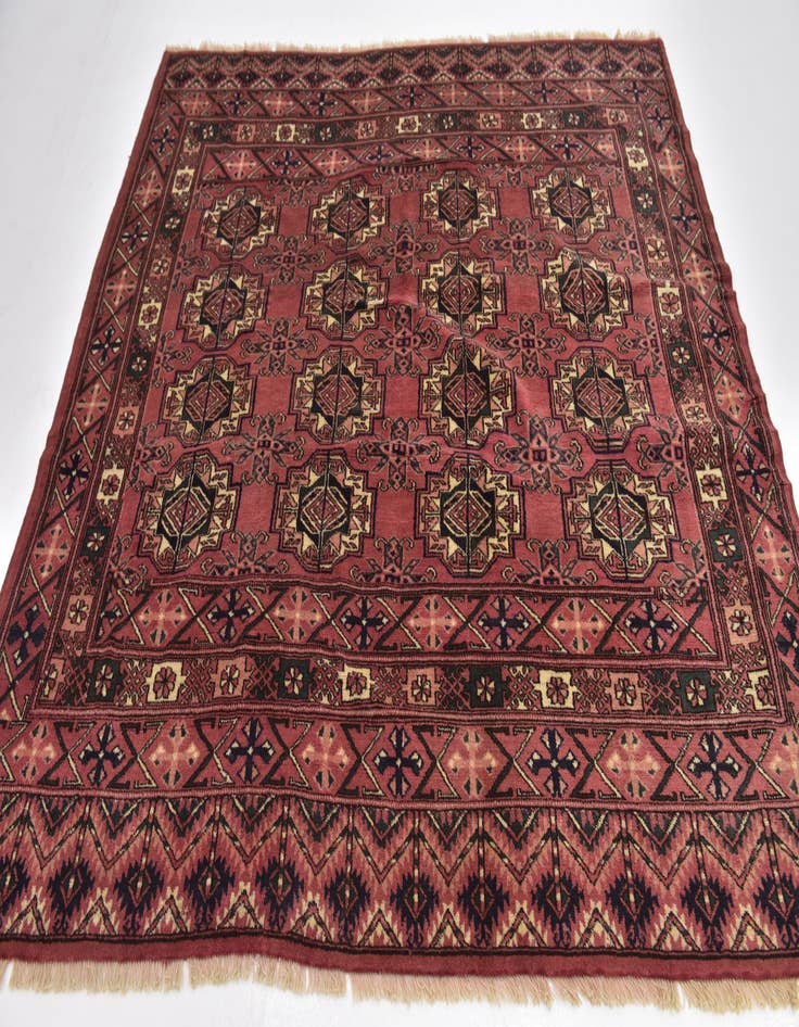 Detail image of  6' 3 x 6' 4  Hand Knotted Bokhara Wool Square Rug