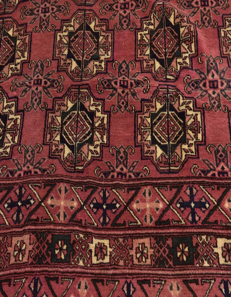 Detail image of  6' 3 x 6' 4  Hand Knotted Bokhara Wool Square Rug