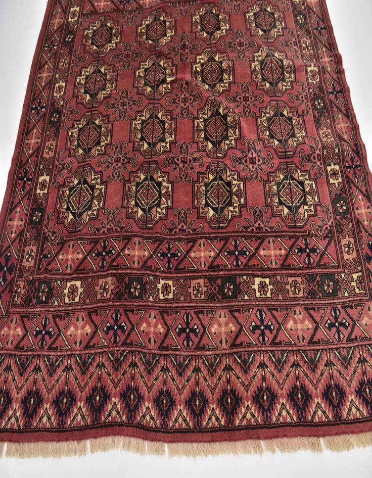 Detail image of  6' 3 x 6' 4  Hand Knotted Bokhara Wool Square Rug