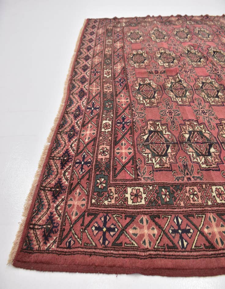 Detail image of  6' 3 x 6' 4  Hand Knotted Bokhara Wool Square Rug