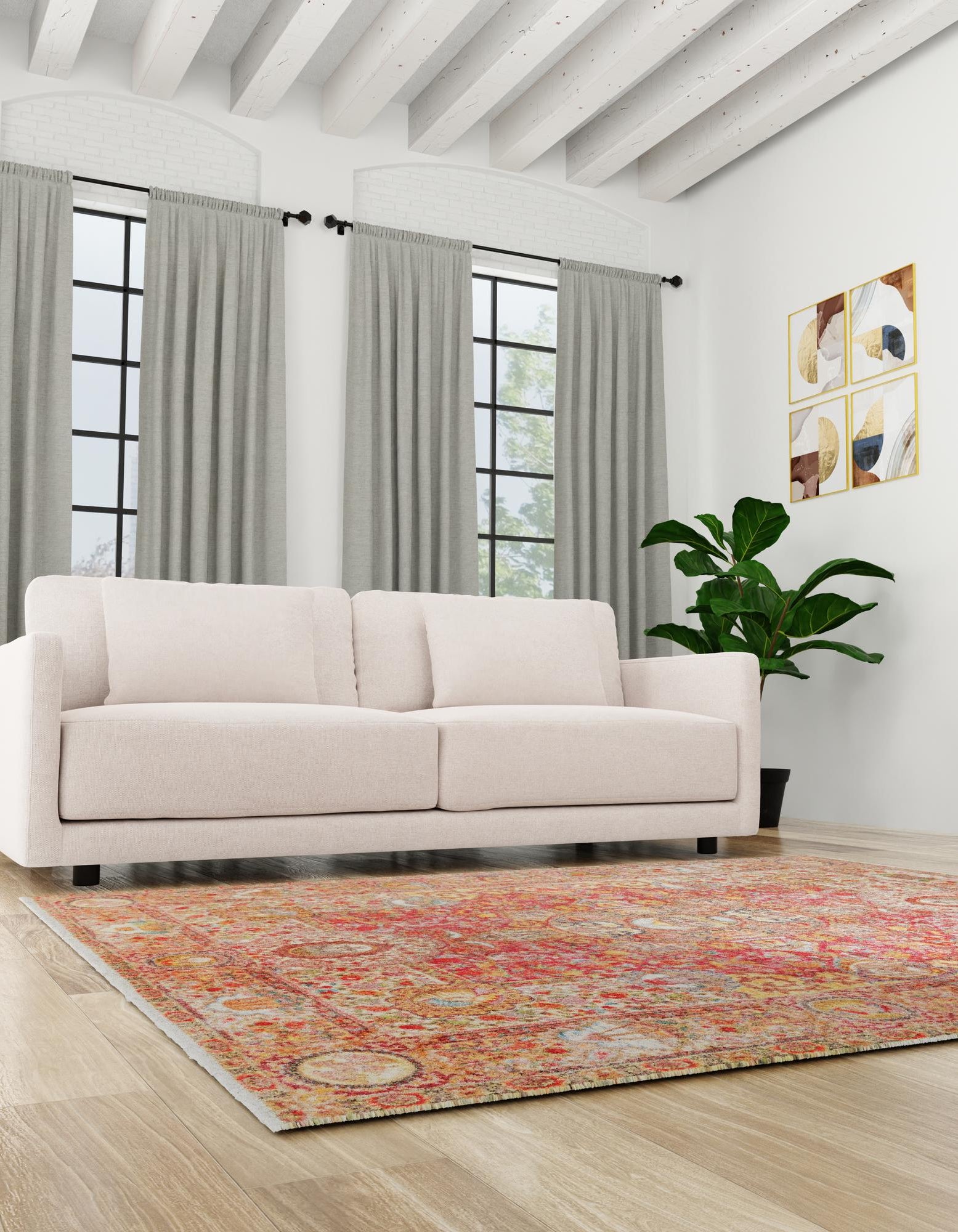 Rust Red 7' 9 x 7' 9 Boutique Square Rug | Rugs.com