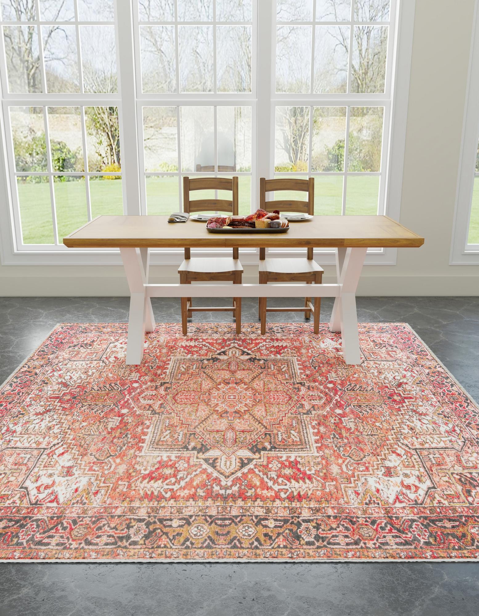 Rust Red 5' 1 x 5' 1 Boutique Square Rug | Rugs.com