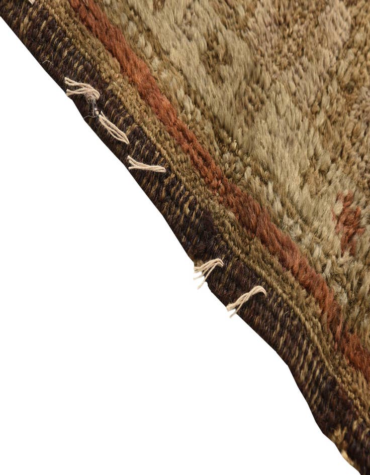 Detail image of  3' 10 x 4' 5  Hand Knotted Hamedan Persian Wool Square Rug