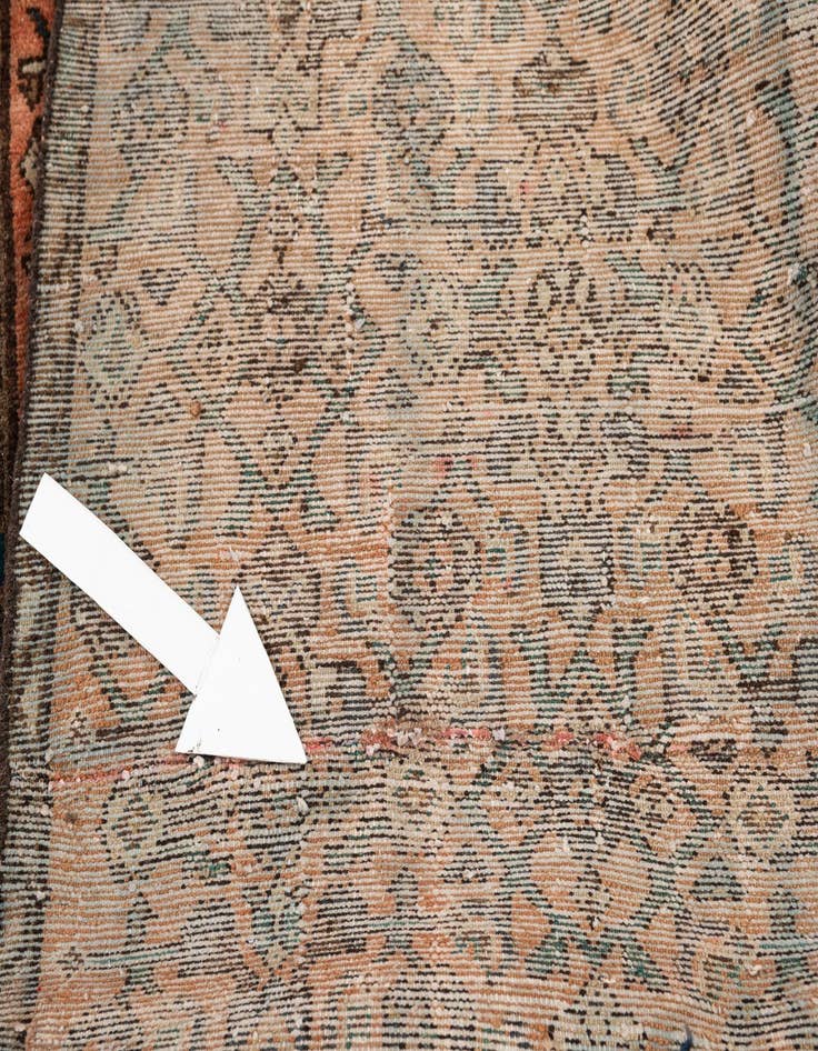 Detail image of  2' 10 x 9' 2  Hand Knotted Hamedan Persian Wool Square Rug