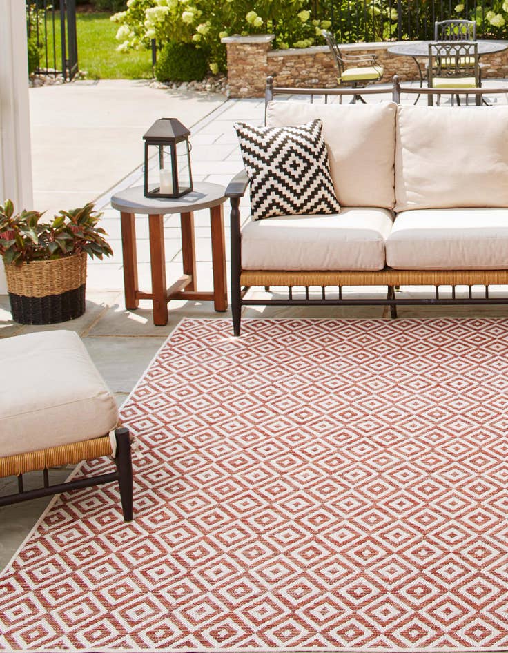 Detail image of  7' 10 x 7' 10  Washable Jill Zarin Costa Rica Indoor / Outdoor Square Rug