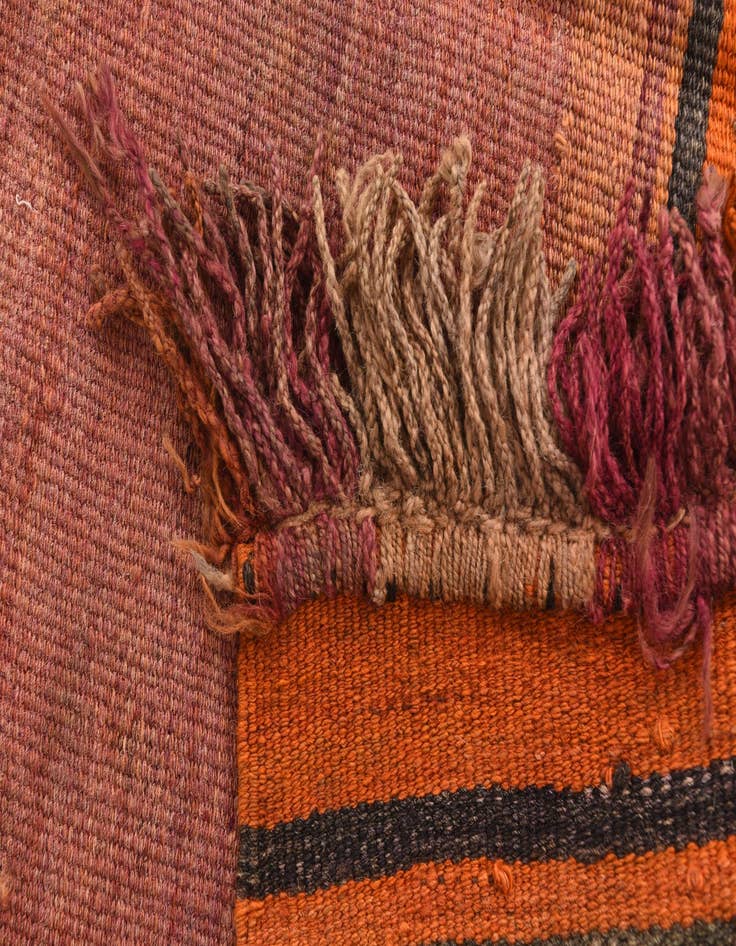 Detail image of  3' 5 x 3' 6  Hand Woven Kilim Afghan Wool Square Rug