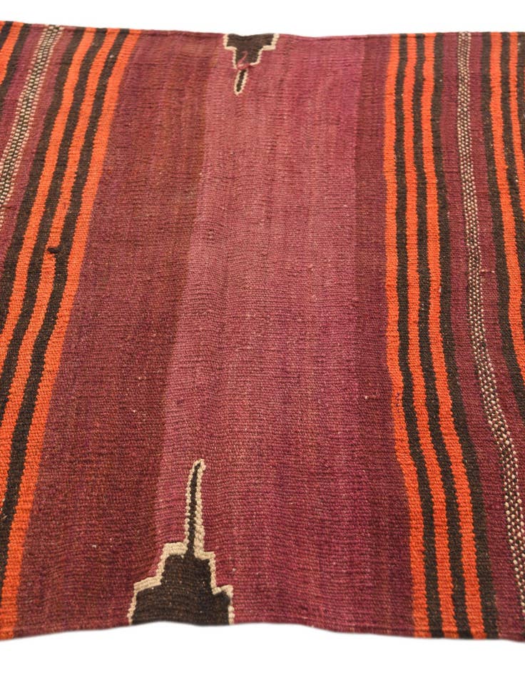 Detail image of  3' 2 x 3' 2  Hand Woven Kilim Fars Wool Square Rug