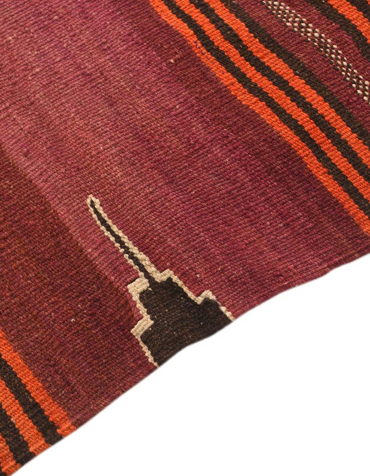 Detail image of  3' 2 x 3' 2  Hand Woven Kilim Fars Wool Square Rug