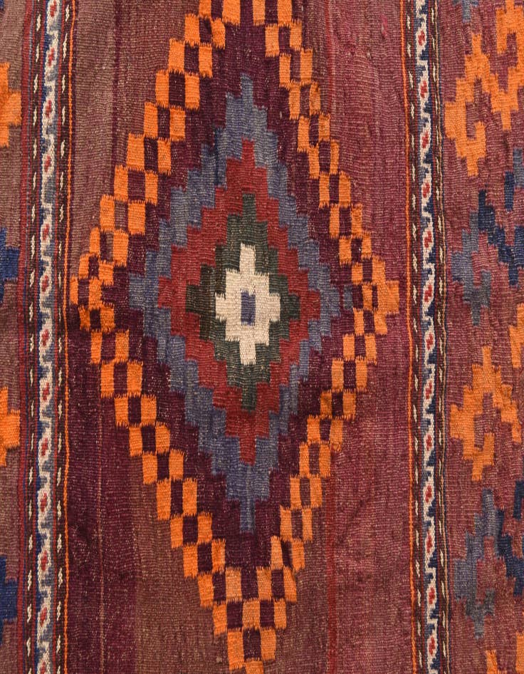 Detail image of  3' 9 x 3' 10  Hand Woven Kilim Fars Wool Square Rug