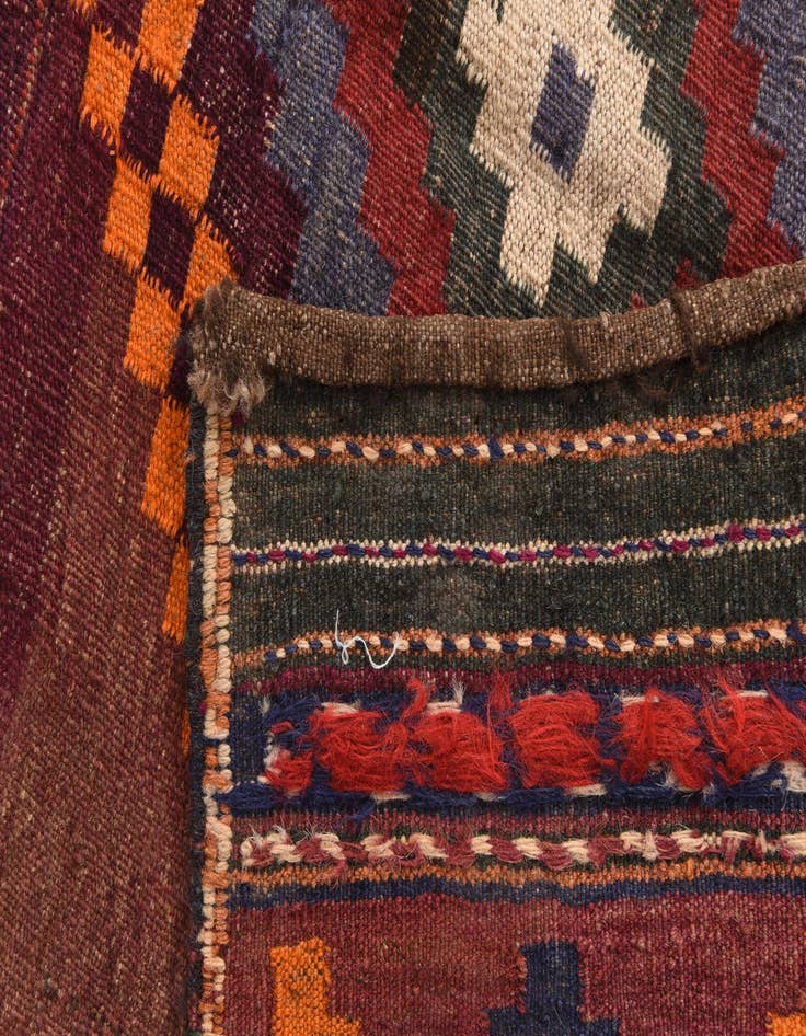 Detail image of  3' 9 x 3' 10  Hand Woven Kilim Fars Wool Square Rug