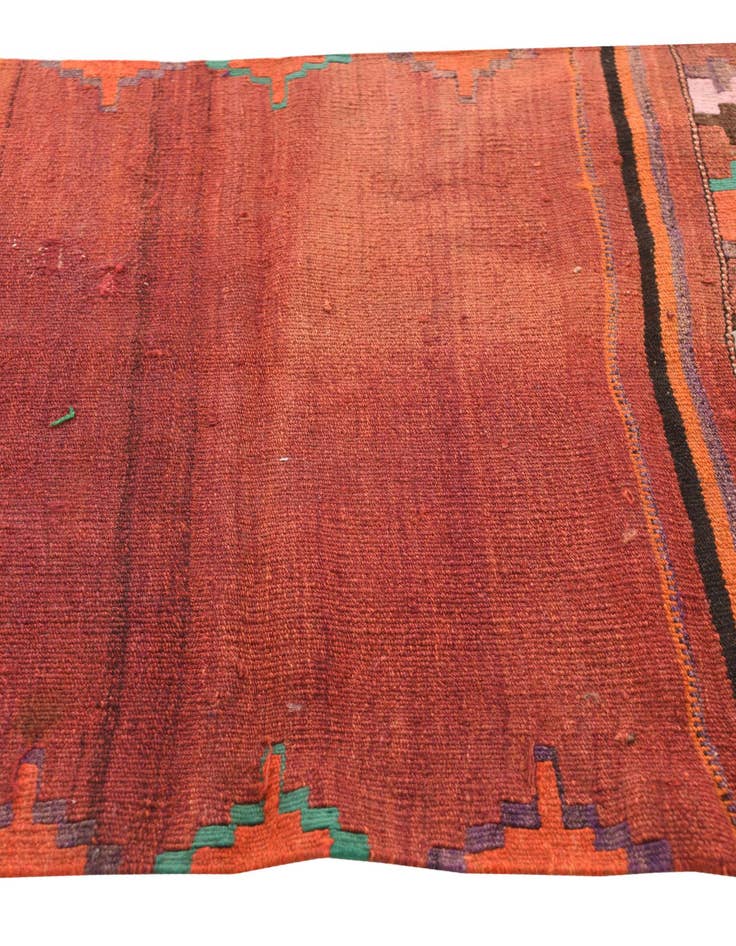 Detail image of 3' 3 x 3' 8 Hand Woven Kilim Fars Wool Square Rug