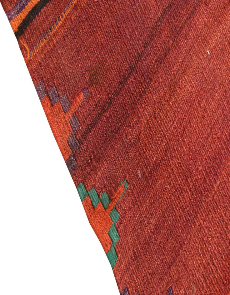 Detail image of 3' 3 x 3' 8 Hand Woven Kilim Fars Wool Square Rug