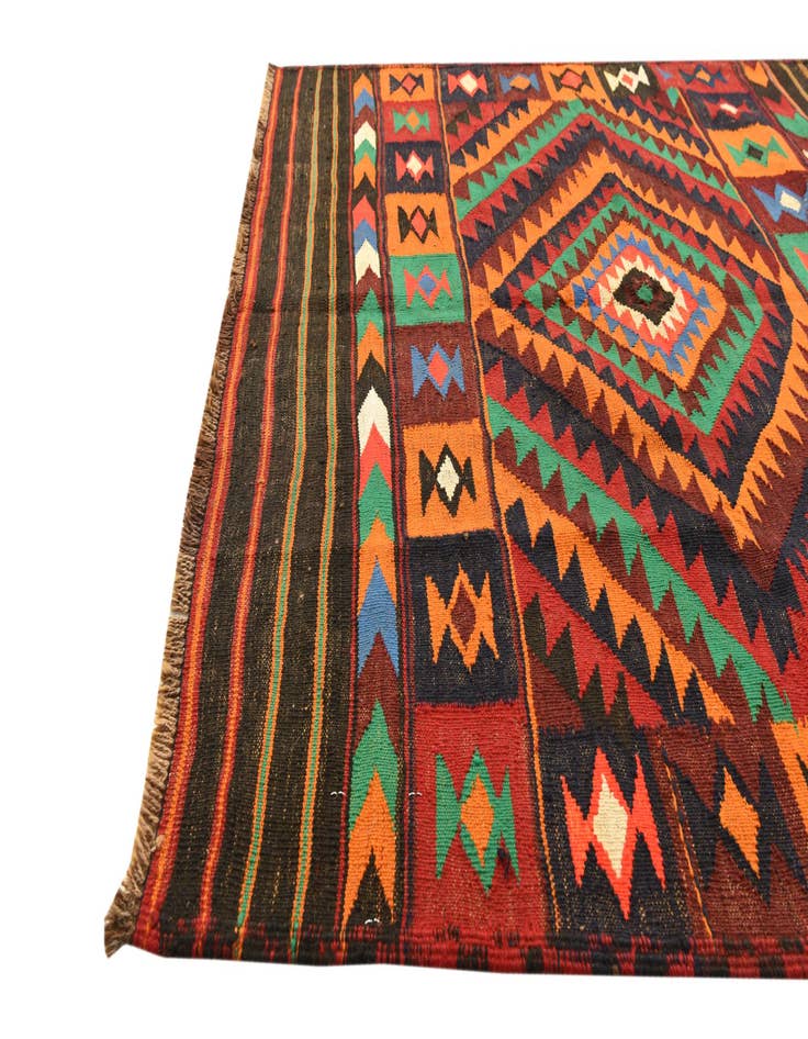Detail image of  4' 2 x 4' 2  Hand Woven Kilim Fars Wool Square Rug