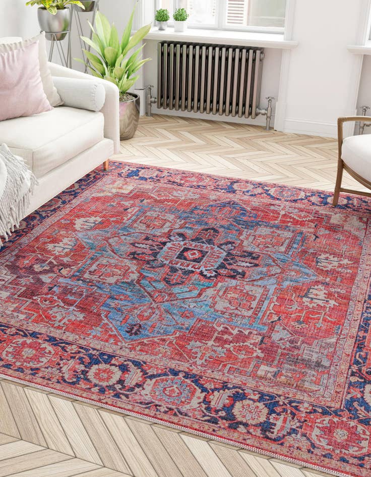 Detail image of  10' 6 x 10' 6  Washable Maahru Square Rug