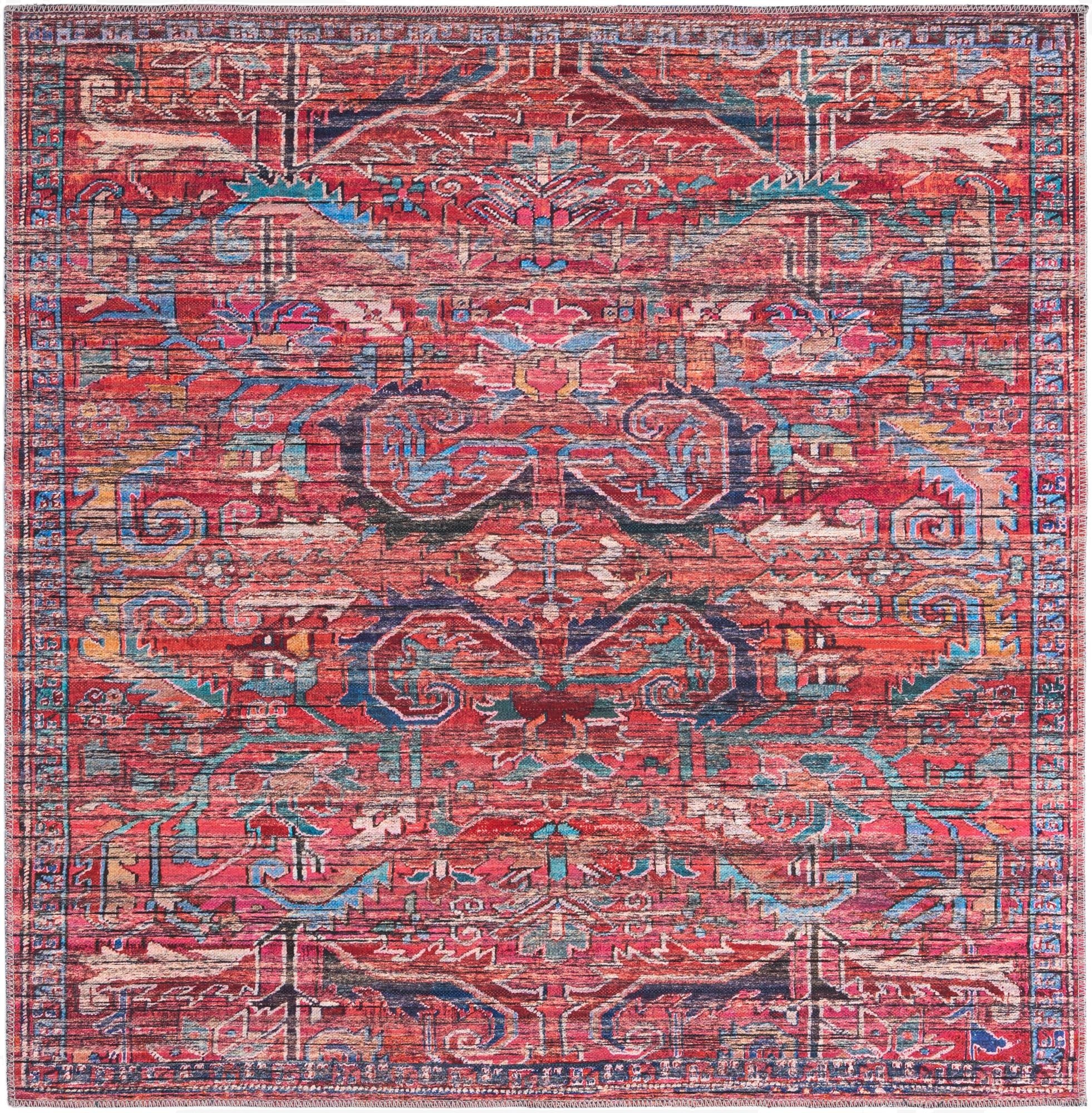  5' 3 x 5' 3  Washable Maahru Square Rug